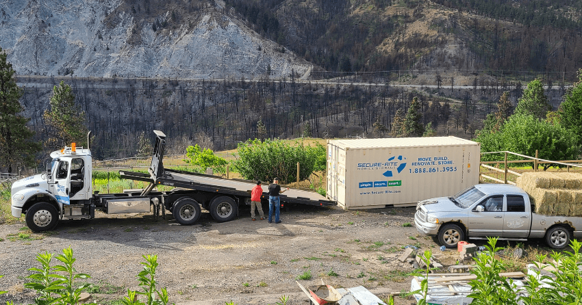Fire Restoration with Shipping Containers in Lytton Canada