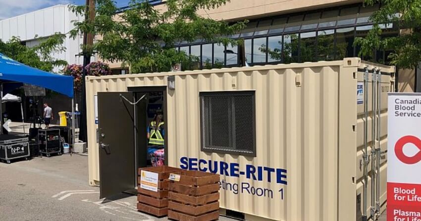 Mobile Office in a Shipping Container